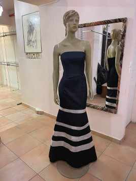 Black satin dress