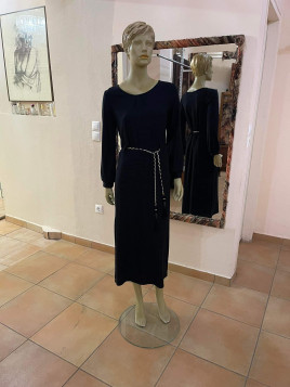 Dress black viscose