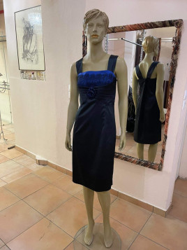 Φόρεμα μπλε - μαύρο