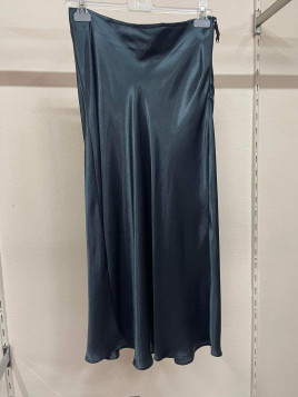 Skirt satin grey- blue